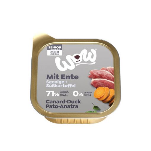 Wow Dog Schale Senior Ente 150g (Menge: 11 je Bestelleinheit)