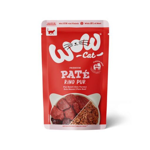 Wow Cat PB Adult Rind Pur 125g (Menge: 12 je Bestelleinheit)