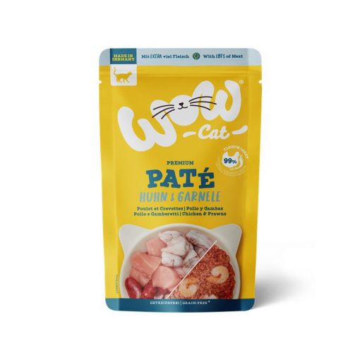 Wow Cat PB Adult Huhn & Garnelen 125g (Menge: 12 je Bestelleinheit)