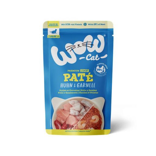 Wow Cat PB Junior Huhn & Garnele 125g (Menge: 12 je Bestelleinheit)