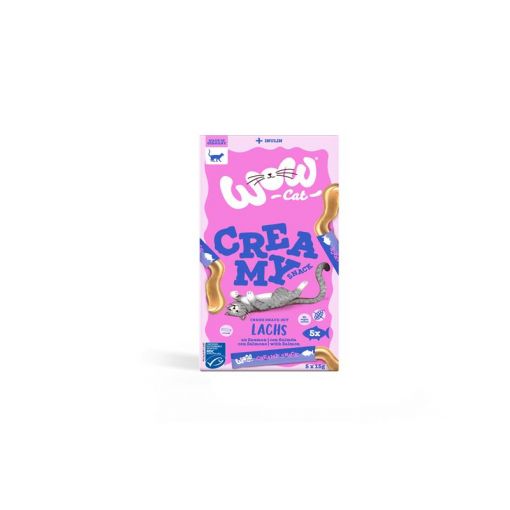 Wow Cat Creamy Snack mit Lachs 5x15g