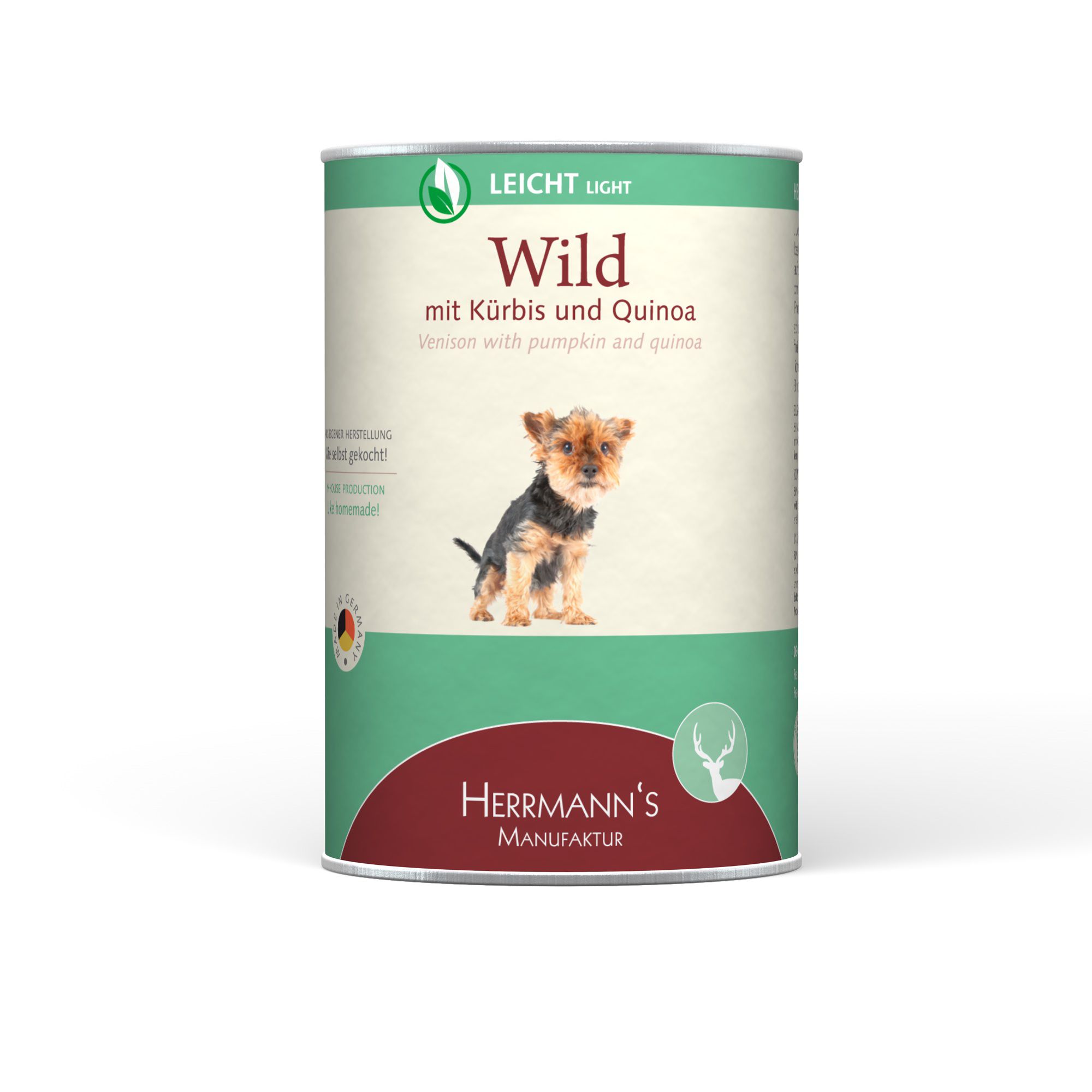 Herrmanns Dog Light Wild, Kürbis, Quinoa, Früchte &amp; Eierschalenpulver 400g